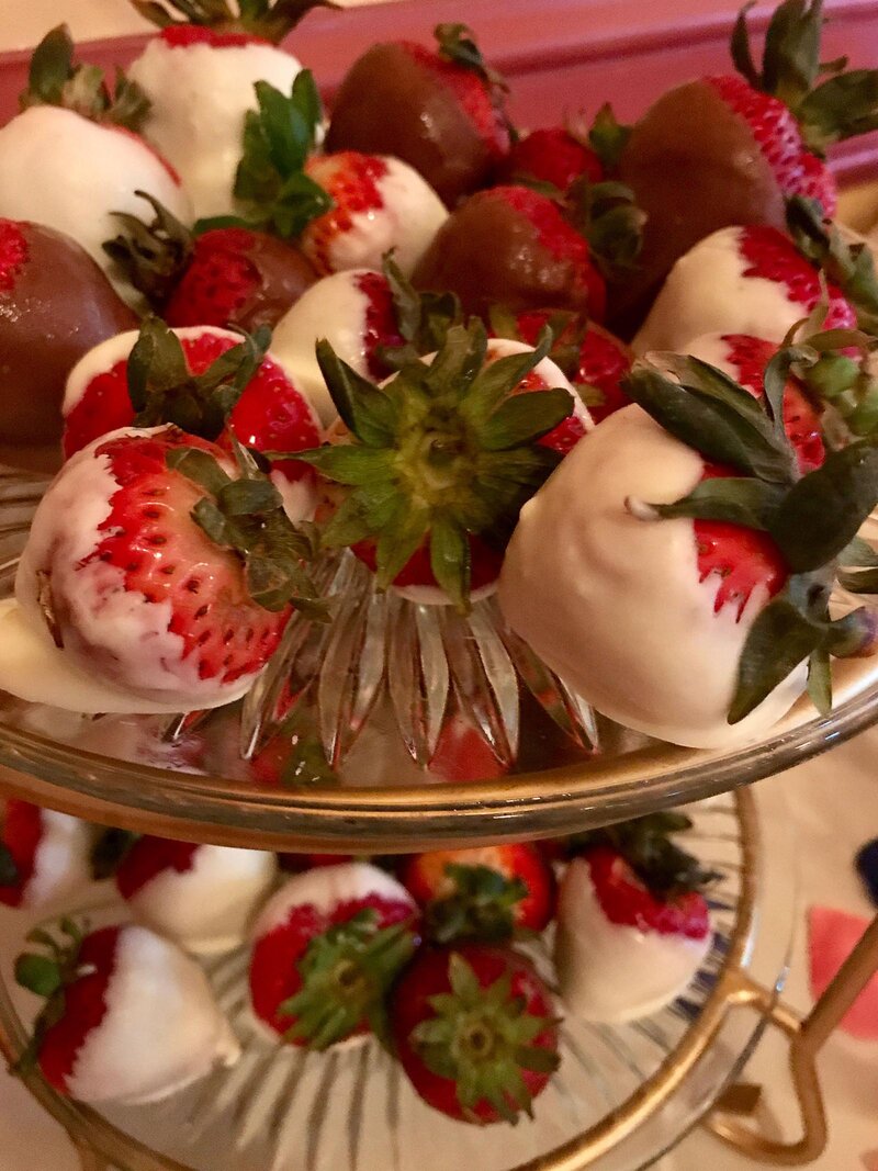 White chocolate dipped strawberries